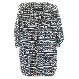 Navy & White Tribal Tunic